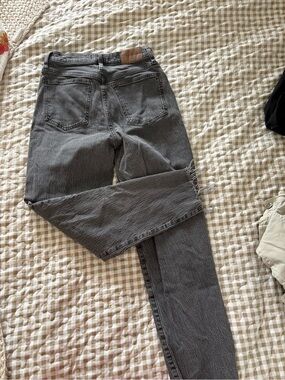 Gray High-Waisted Mom Jeans